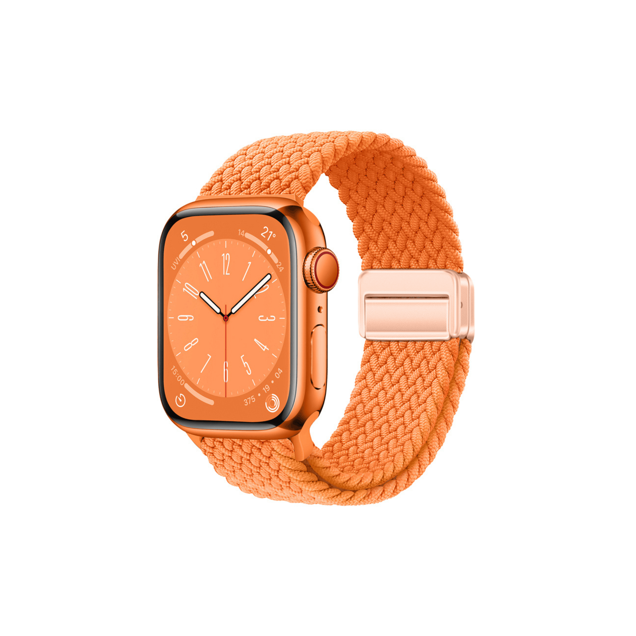 Casual Loop in Orange – auffälliges Sportarmband mit geflochtener Struktur